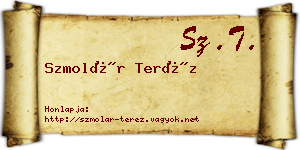 Szmolár Teréz névjegykártya